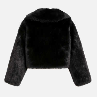 Midnight Luxe Faux Fur Coat